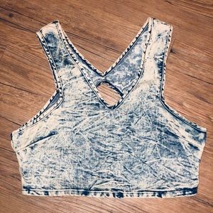 Denim crop top